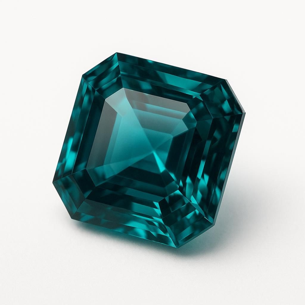 Teal Asscher Sapphire - 3.25ct - Australia 3.25 carat teal asscher cut natural sapphire from Australia, vs clarity, heated